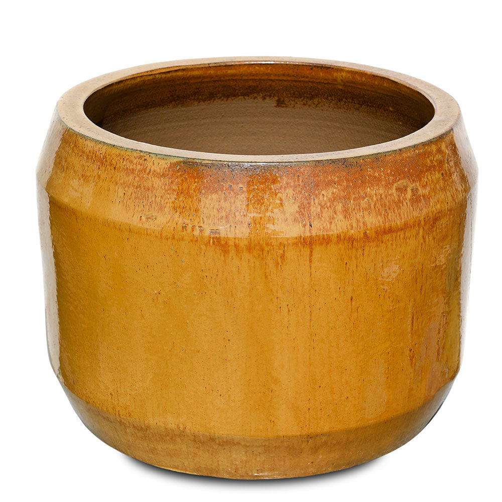 RHENEN CARAMEL CERAMIC PLANTER