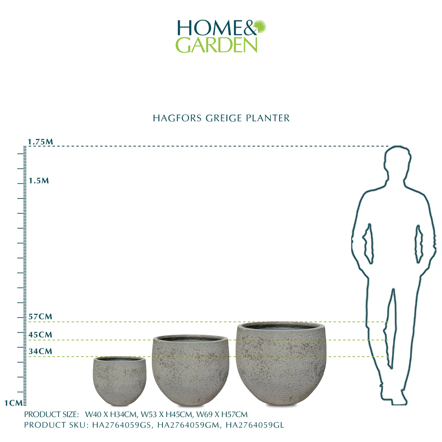 HAGFORS GREIGE PLANTER