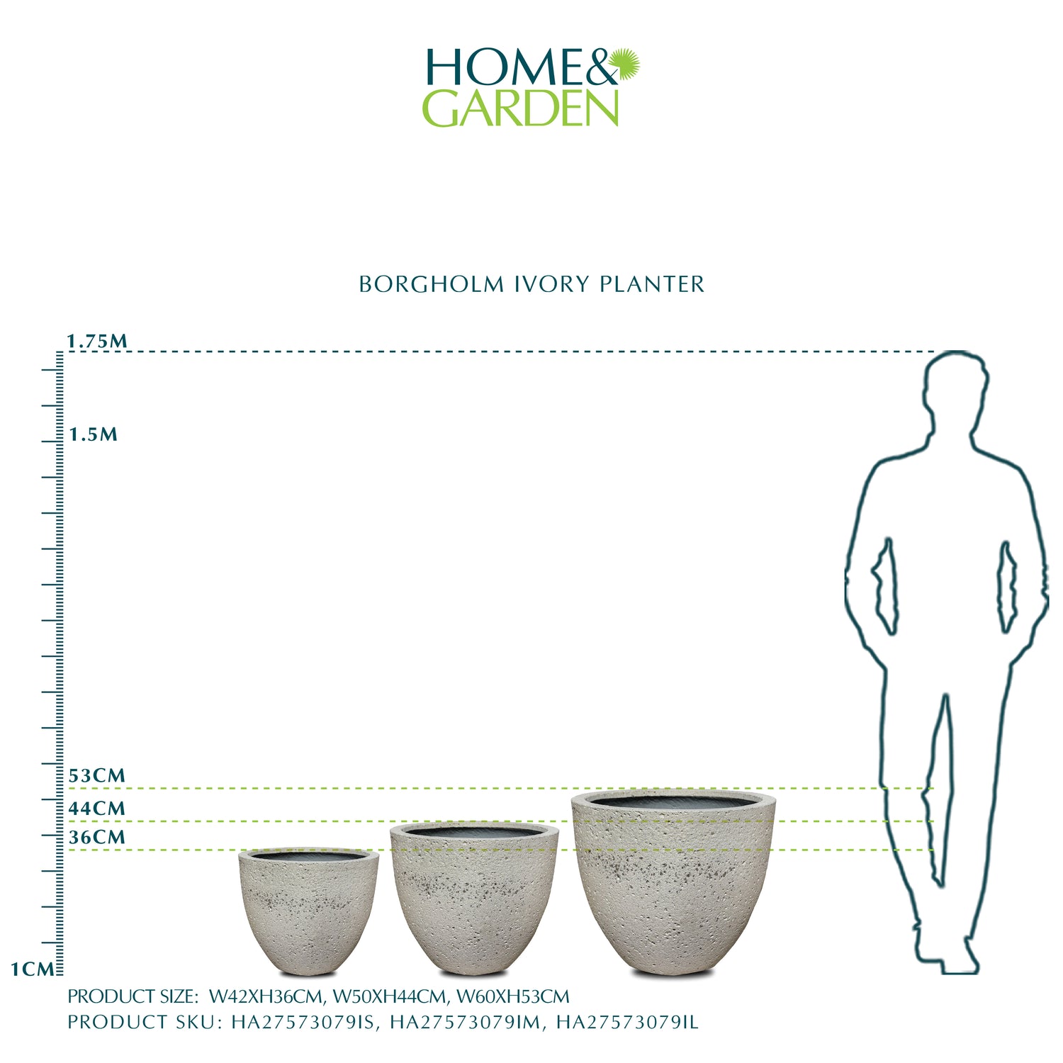 BORGHOLM IVORY PLANTER