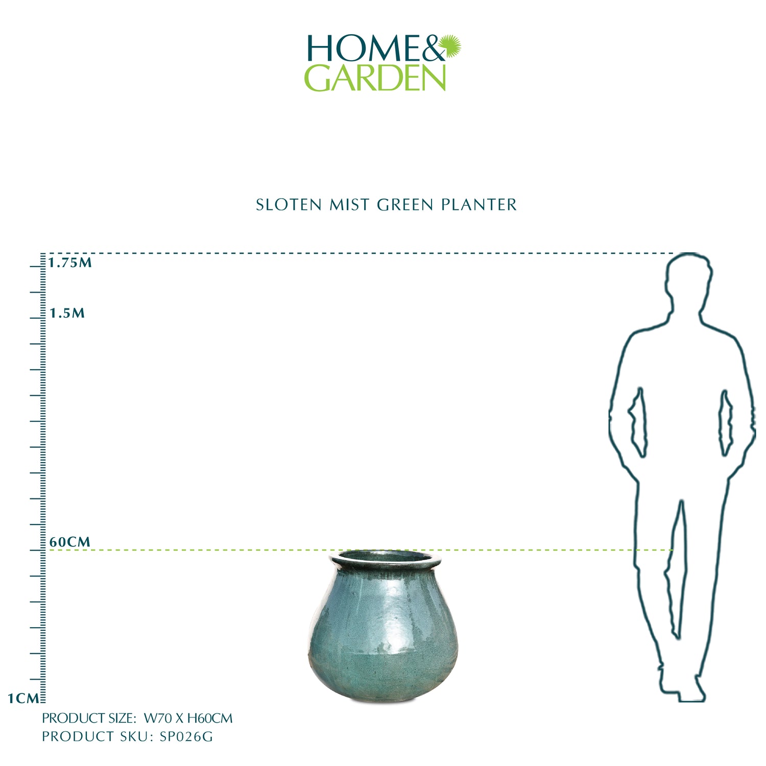 SLOTEN MIST GREEN PLANTER