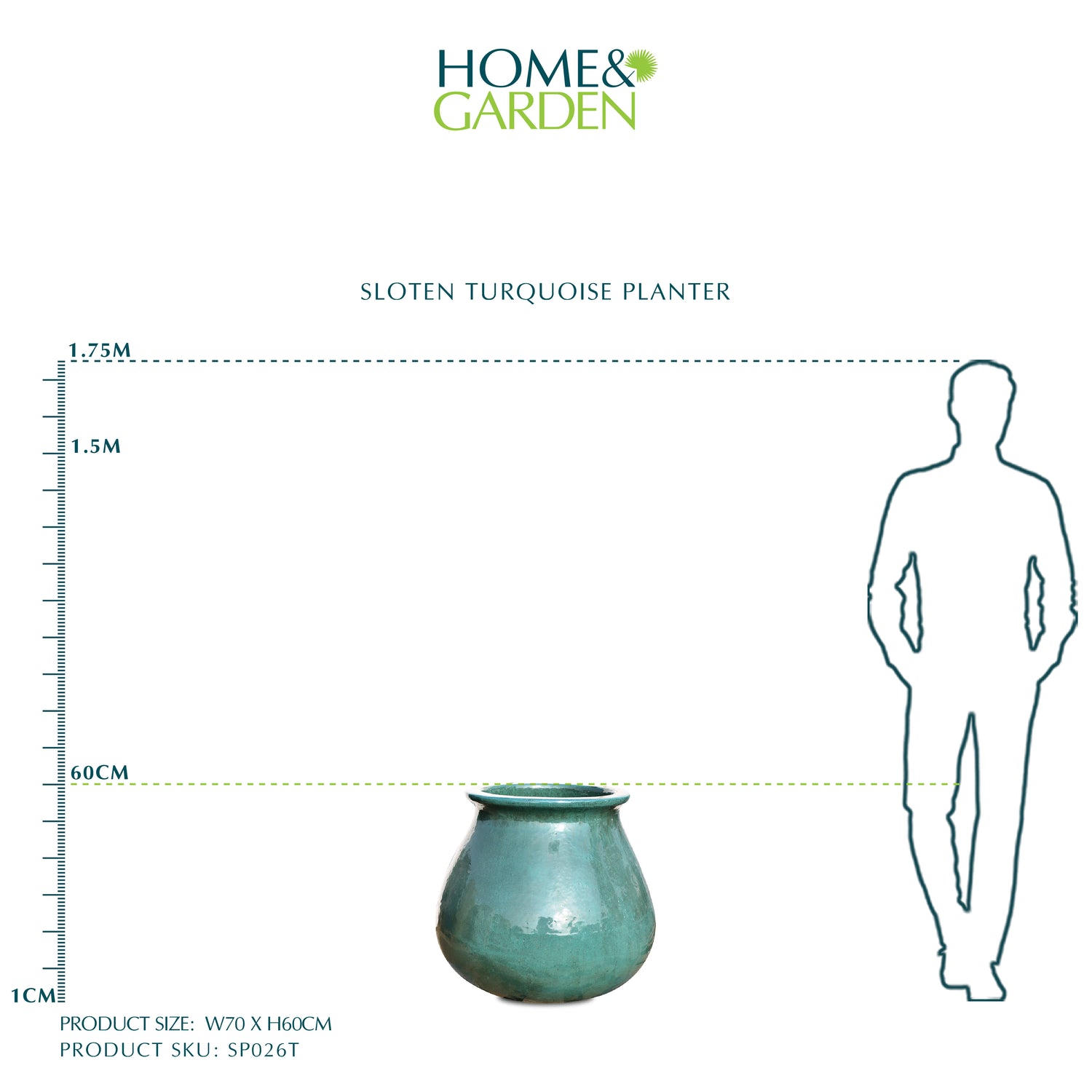 SLOTEN TURQUOISE PLANTER