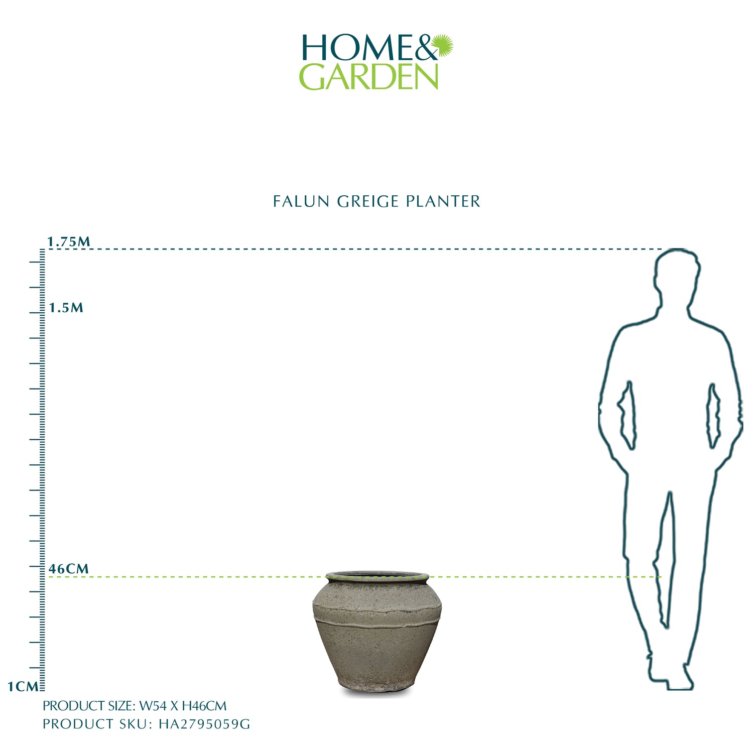 FALUN GREIGE PLANTER