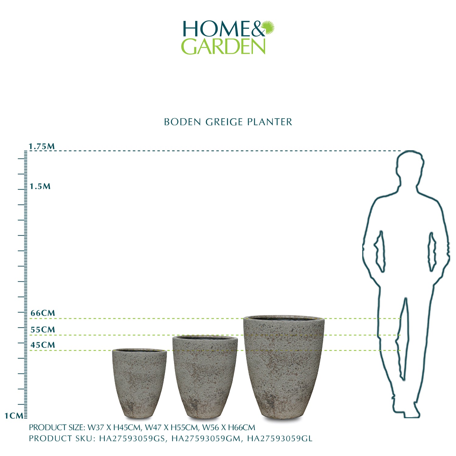 BODEN GREIGE PLANTER