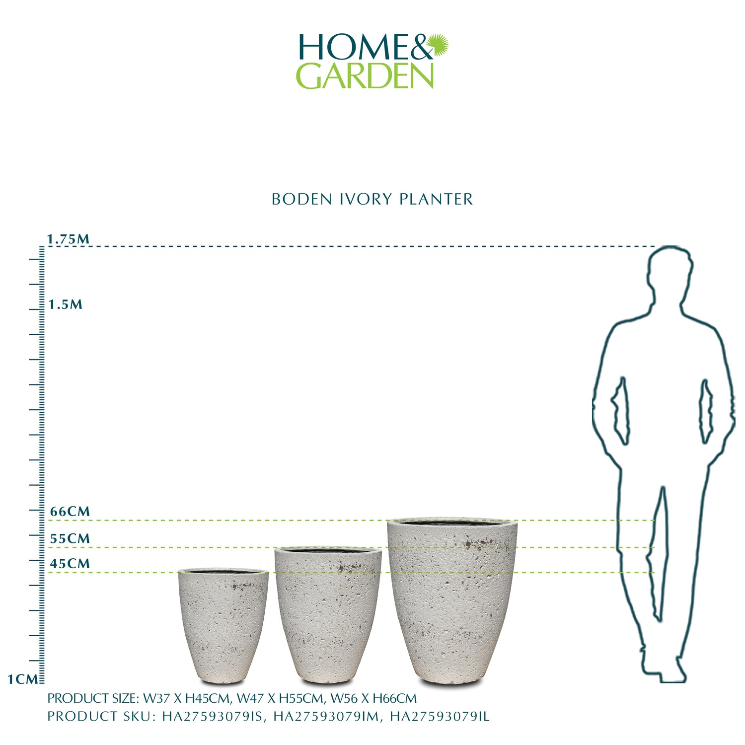 BODEN IVORY PLANTER