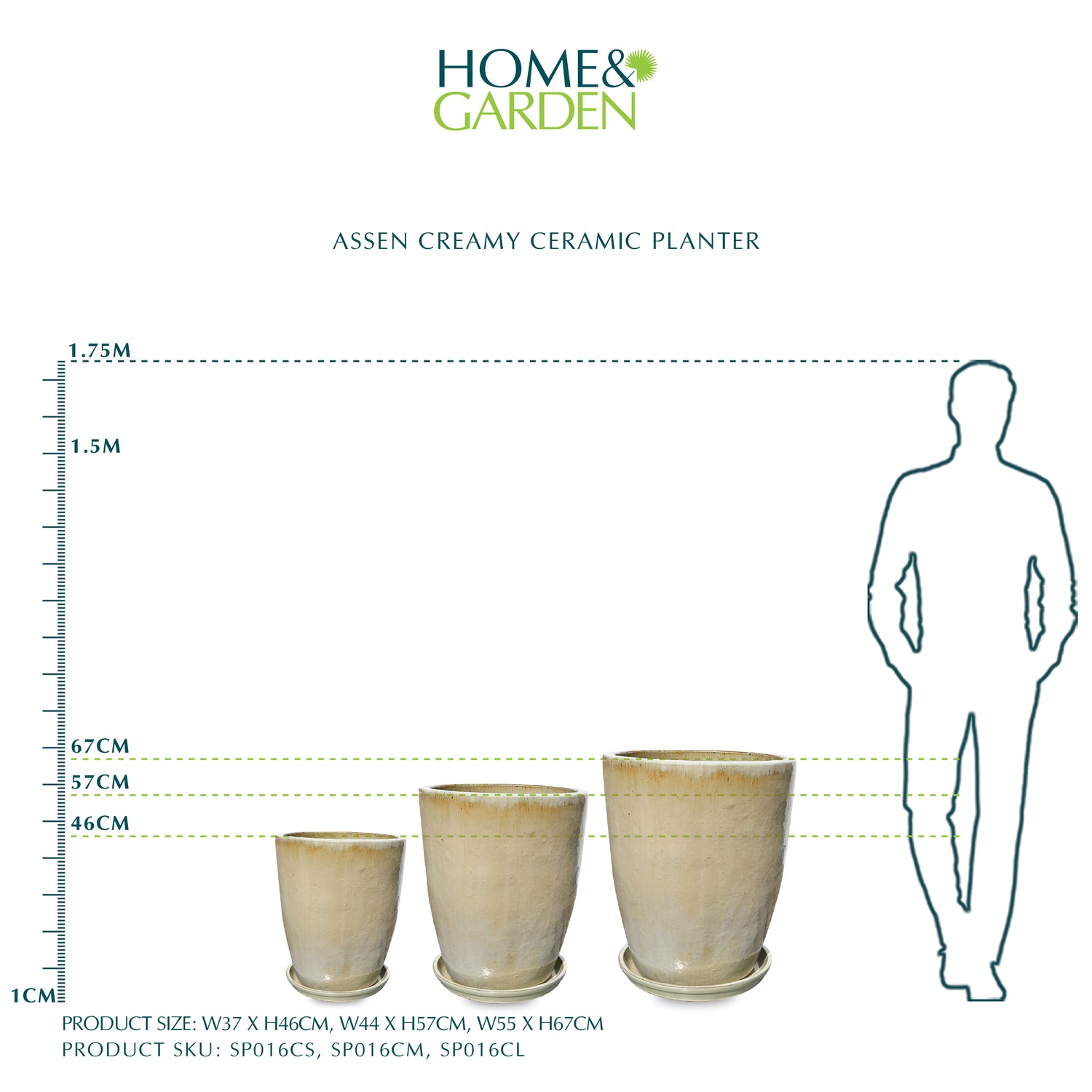 ASSEN CREAMY CERAMIC PLANTER