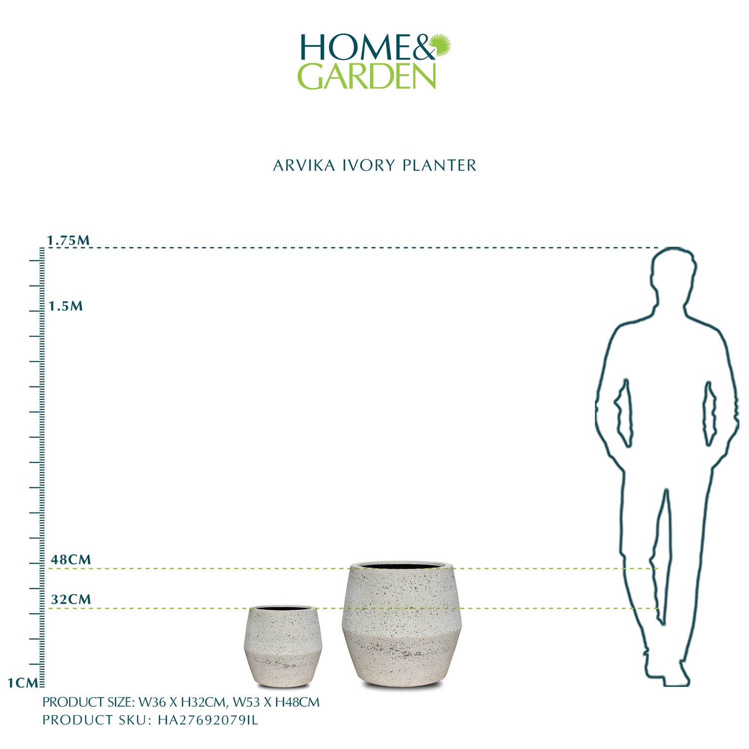 ARVIKA IVORY PLANTER
