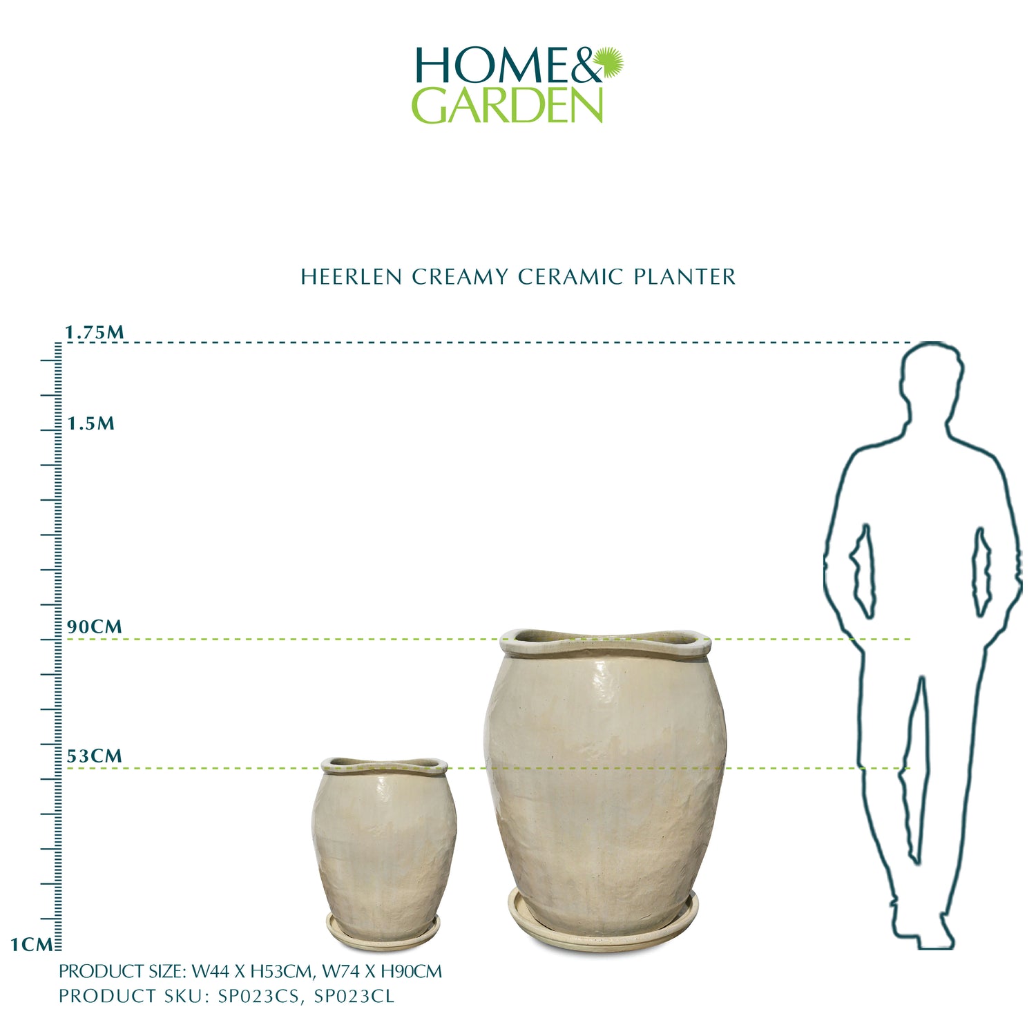 HEERLEN CREAMY CERAMIC PLANTER
