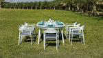 OUDENBURG WHITE VERSATILE DINING SET L-230CM (EXPANDABLE TO 300 CM) - طقم طاولة طعام - أبيض