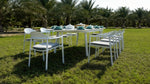 OUDENBURG WHITE VERSATILE DINING SET L-230CM (EXPANDABLE TO 300 CM) - طقم طاولة طعام - أبيض