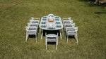 OUDENBURG WHITE VERSATILE DINING SET L-230CM (EXPANDABLE TO 300 CM) - طقم طاولة طعام - أبيض