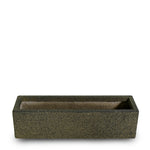 KONSTANZ TAUPE RECTANGULAR FIBERCLAY PLANTER L58CM - حوض كونستانز المصنوع من الياف الطين مستطيل الشكل 58 سم