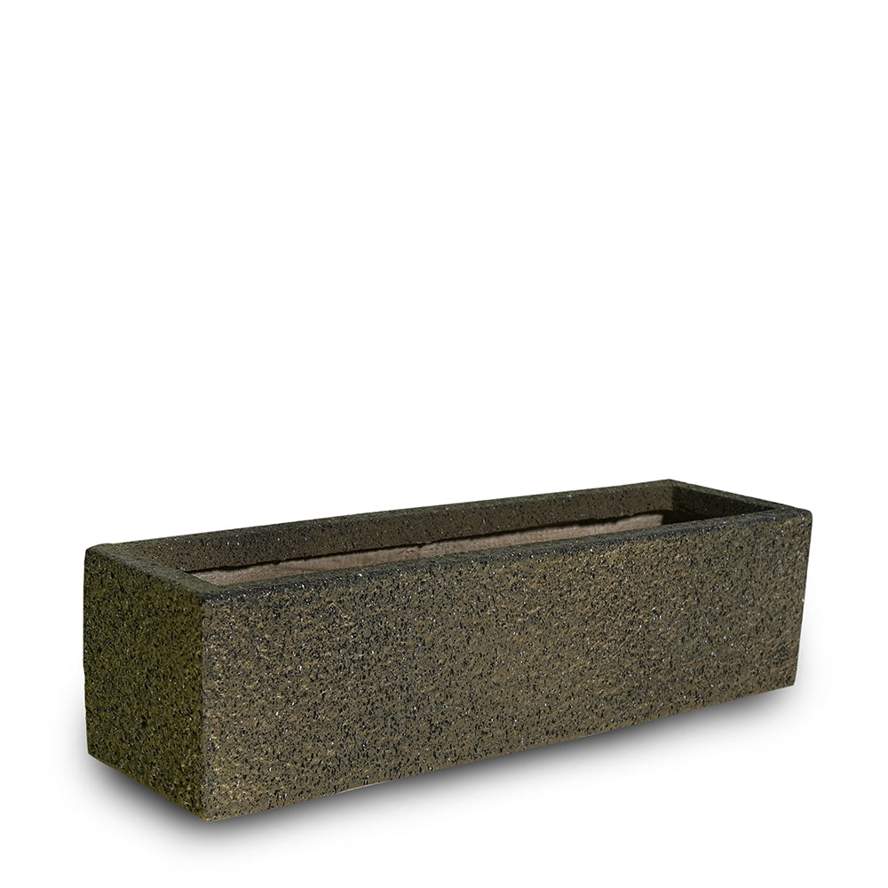 KONSTANZ TAUPE RECTANGULAR FIBERCLAY PLANTER L58CM - حوض كونستانز المصنوع من الياف الطين مستطيل الشكل 58 سم