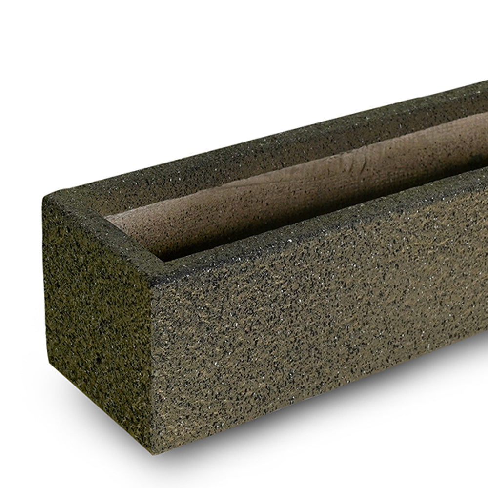 KONSTANZ TAUPE RECTANGULAR FIBERCLAY PLANTER L58CM - حوض كونستانز المصنوع من الياف الطين مستطيل الشكل 58 سم