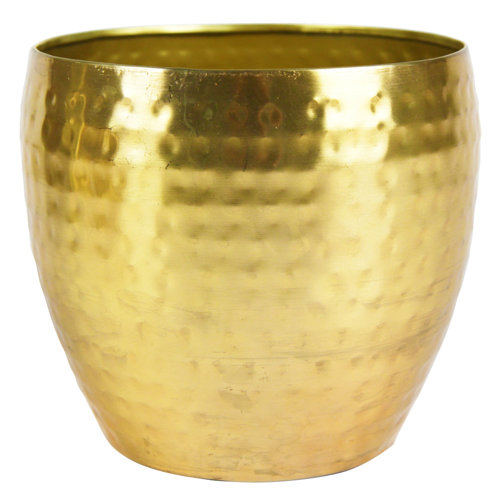 SHATURA GLEAMING GOLD PLANTER D17CM - حوض شاتورا