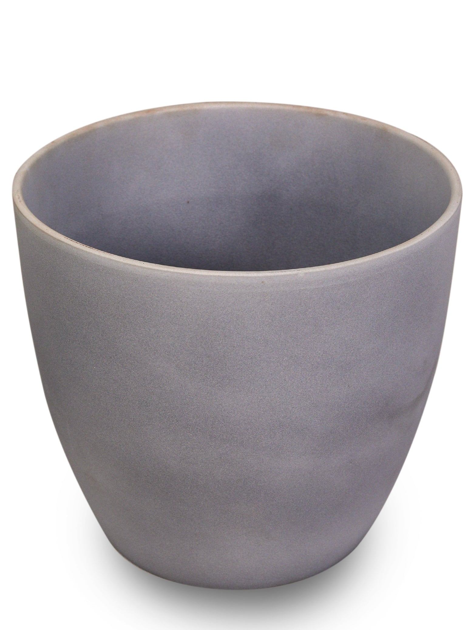 ARTIFICIAL CANNA PLANT ORANGE FLOWER IN GREY STONE ROUND CERAMIC POT- كنّا صناعى-زهور برتقالي في حوض سيراميك دائري من الحجر الرمادي
