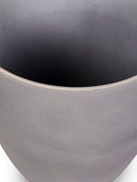 ARTIFICIAL CANNA PLANT ORANGE FLOWER IN GREY STONE ROUND CERAMIC POT- كنّا صناعى-زهور برتقالي في حوض سيراميك دائري من الحجر الرمادي