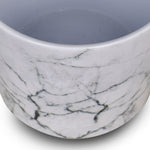CHICAGO WHITE / BLACK MARBLE PLANTER D18cm - حوض شيكاغو