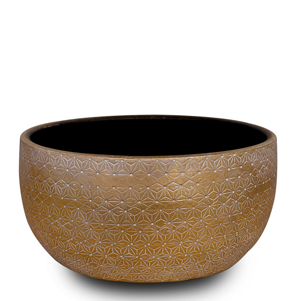 AMBERG GOLD CERAMIC BOWL D28 - حوض سيراميك ذهبي