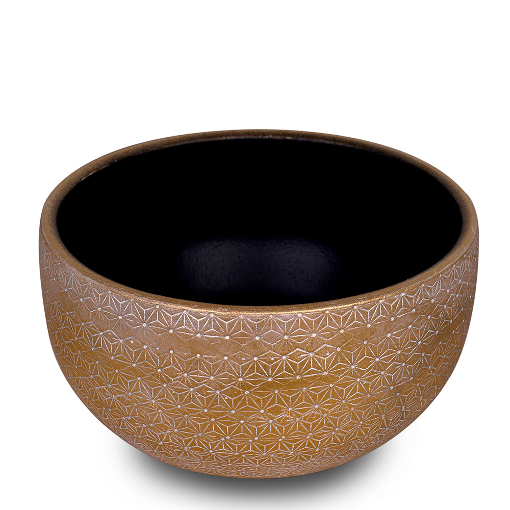 AMBERG GOLD CERAMIC BOWL D28 - حوض سيراميك ذهبي