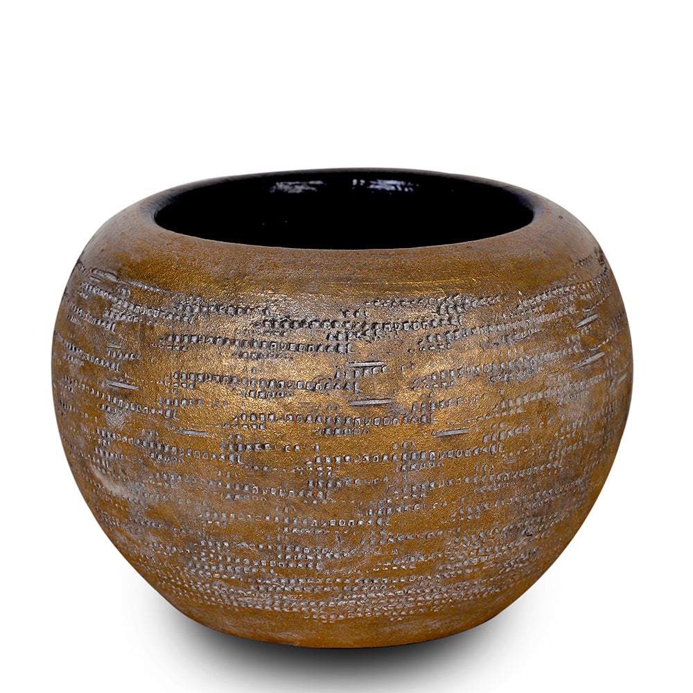 AALEN FADED COPPER PLANTER D19CM