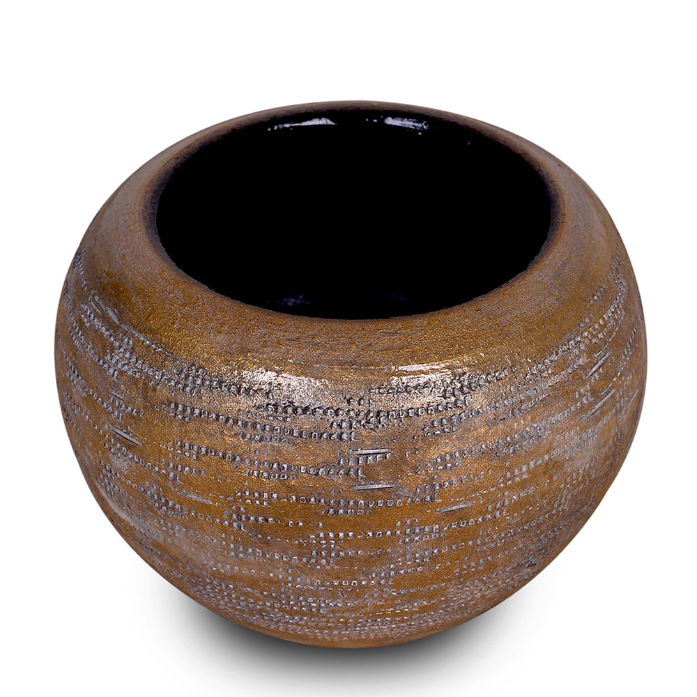 AALEN FADED COPPER PLANTER D19CM