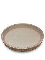 ROWENA CREAMY LATTE FIBER COMPOSITE PLANTER WITH SAUCER D35CM - حوض فايبرستون