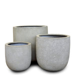 ROWENA ANT-WHITE FIBER COMPOSITE PLANTER 35CM - حوض روينا