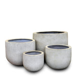 ROWENA ANT-WHITE FIBER COMPOSITE PLANTER D45CM - حوض روينا