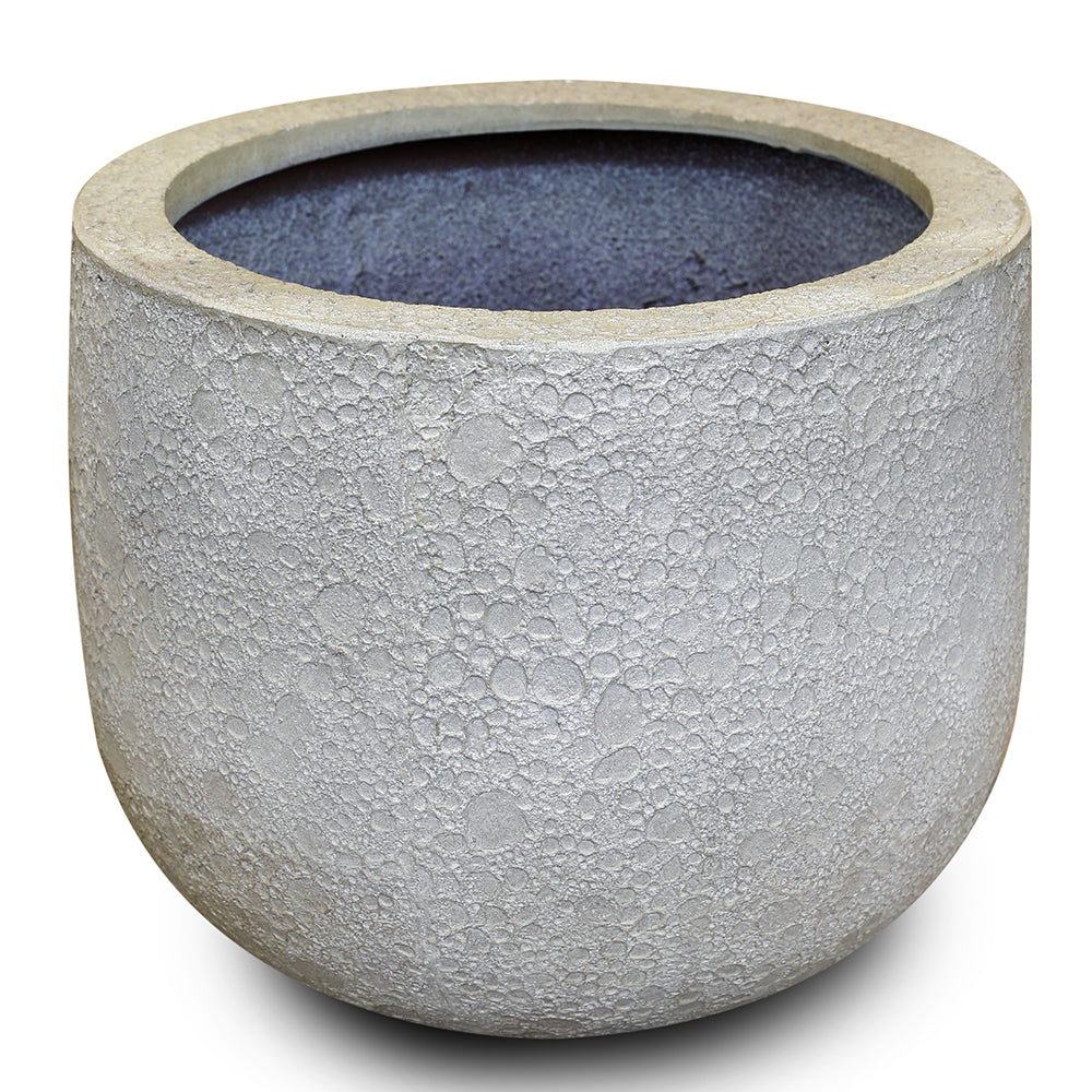 ROWENA ANT-WHITE FIBER COMPOSITE PLANTER D45CM - حوض روينا