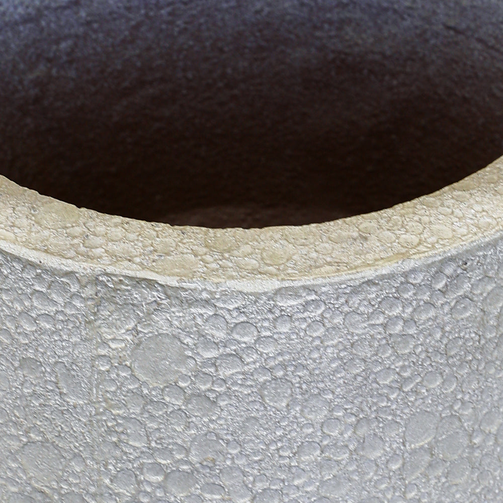 ROWENA ANT-WHITE FIBER COMPOSITE PLANTER D45CM - حوض روينا