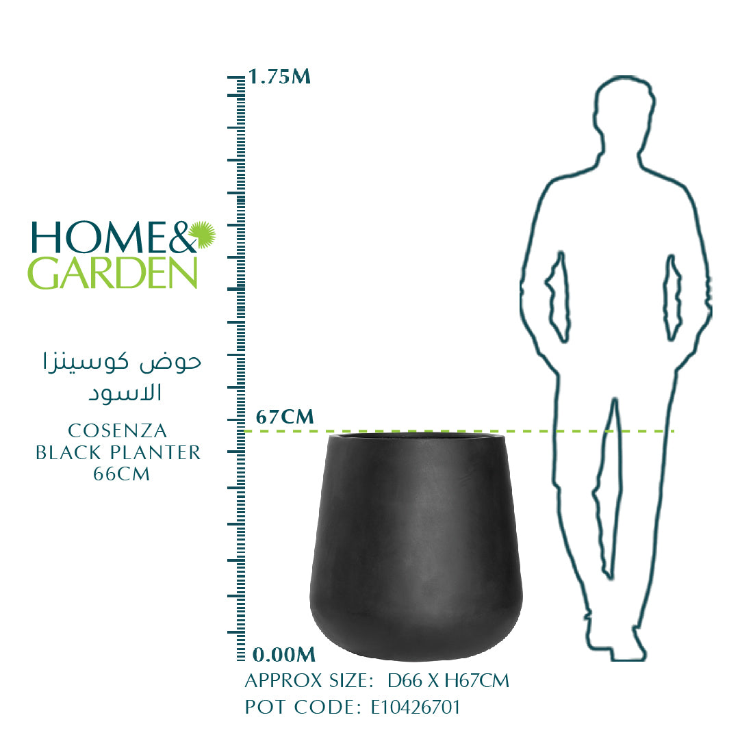 COSENZA BLACK PLANTER - حوض كوسينزا الاسود