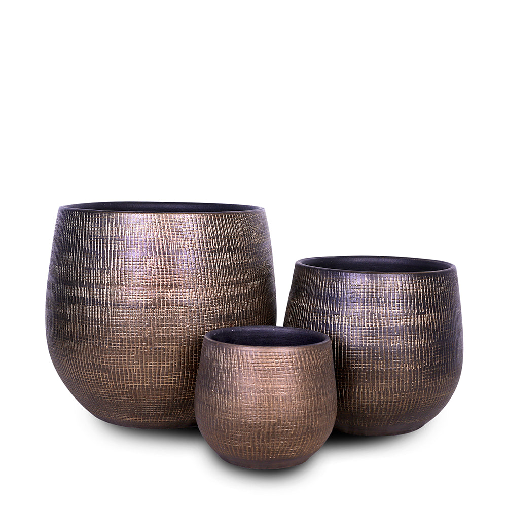 OKSINO SHINY GOLD PLANTER - حوض أوكسينو