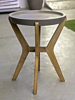 DAROCA NATURAL CONCRETE-DARK BROWN TABLE