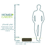 KONSTANZ TAUPE RECTANGULAR FIBERCLAY PLANTER L58CM - حوض كونستانز المصنوع من الياف الطين مستطيل الشكل 58 سم