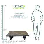 RIVAS NATURAL CONCRETR/BROWN TABLE - طاولة ريفاس من الخرسانة الطبيعية - بني