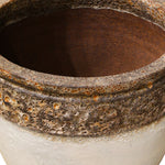 MACELO BROWN-WHITE CERAMIC POT - حوض ماسيلو