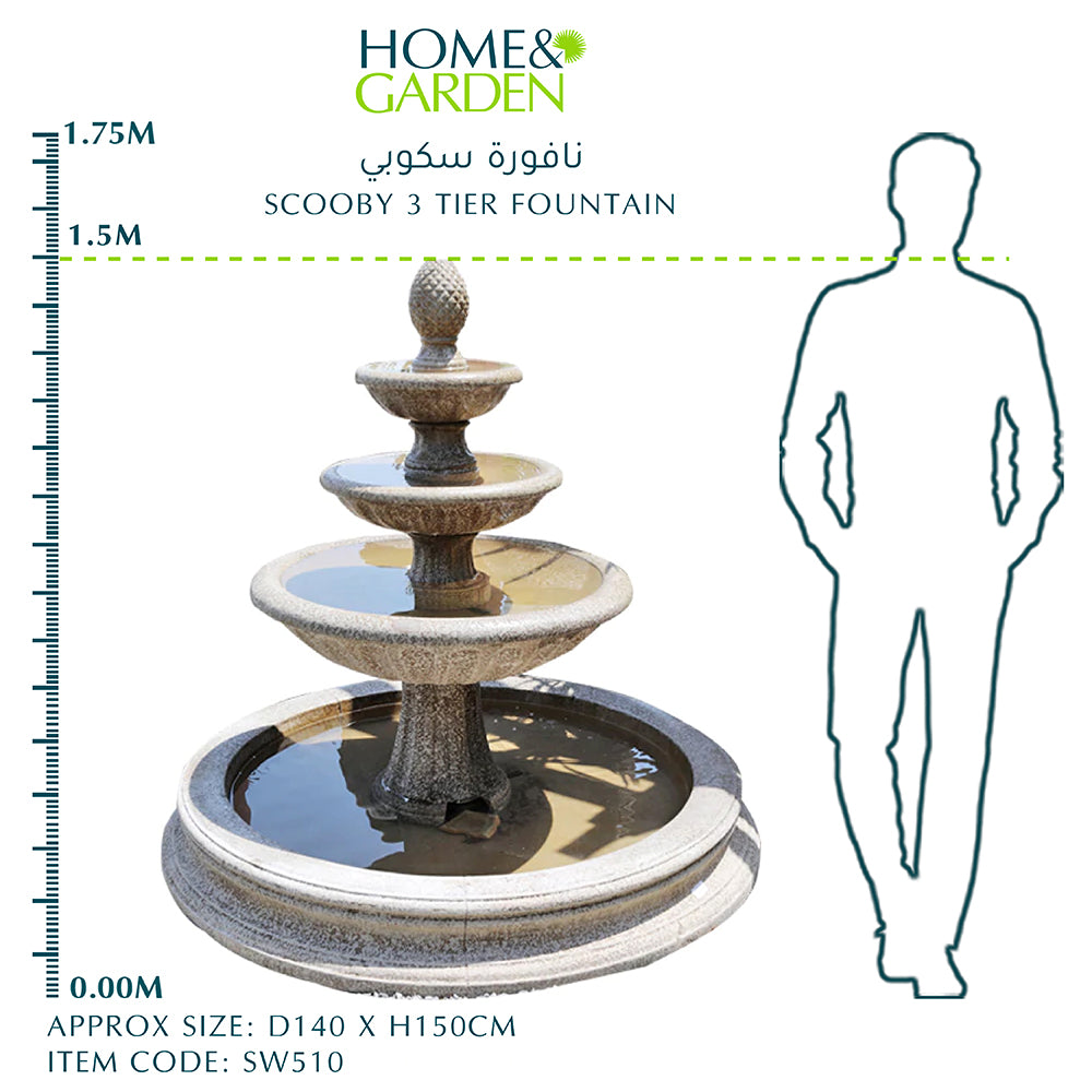 SCOOBY 3 TIER FOUNTAIN