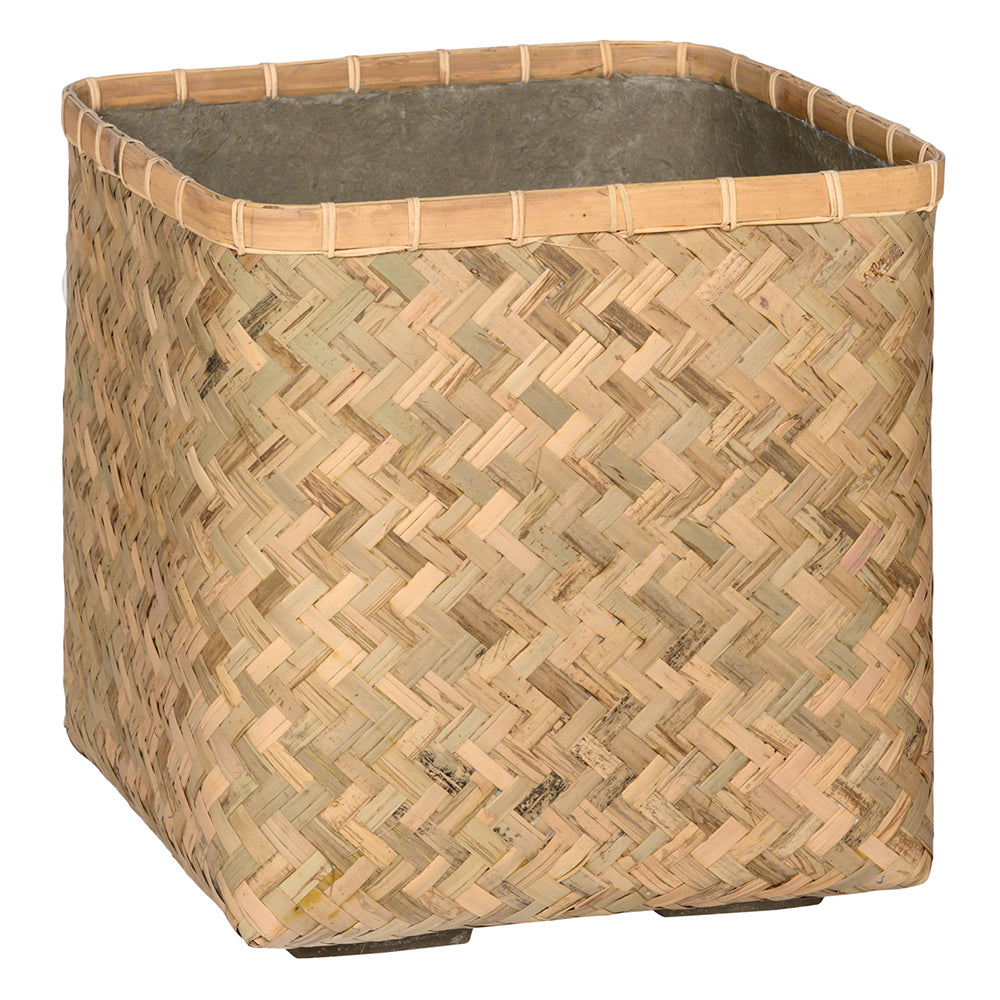 VENICE PLANTER NATURAL BAMBOO W40CM-حوض فينيس 40 سم