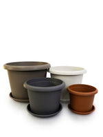 CILINDRO BEIGE PLASTIC POT D40CM - حوض بلاستيك