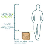 VENICE PLANTER NATURAL BAMBOO W40CM-حوض فينيس 40 سم