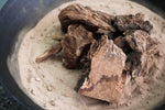 CAST IRON FIRE BOWL WITH RUSTY STEEL BASE - دوة الفحم
