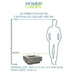 CRASTER GAS SQUARE FIRE PIT - دوة الغاز